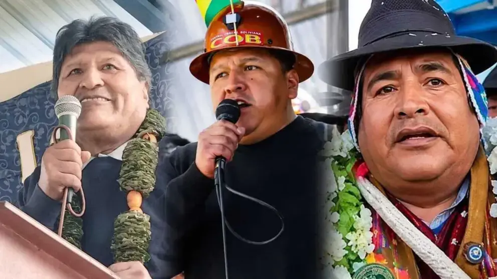 Evo Morales, Mario Argollo y  Vicente Salazar. Foto: Opini&oacute;n.
