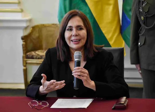 Karen Longaric. (Foto: Viceministerio de Comunicaci&oacute;n).