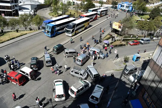 Transportistas La Paz. (Foto. La Raz&oacute;n).