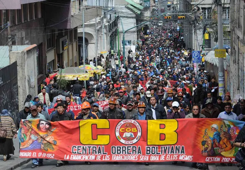 Marchas en La Paz Foto: money.com.bo