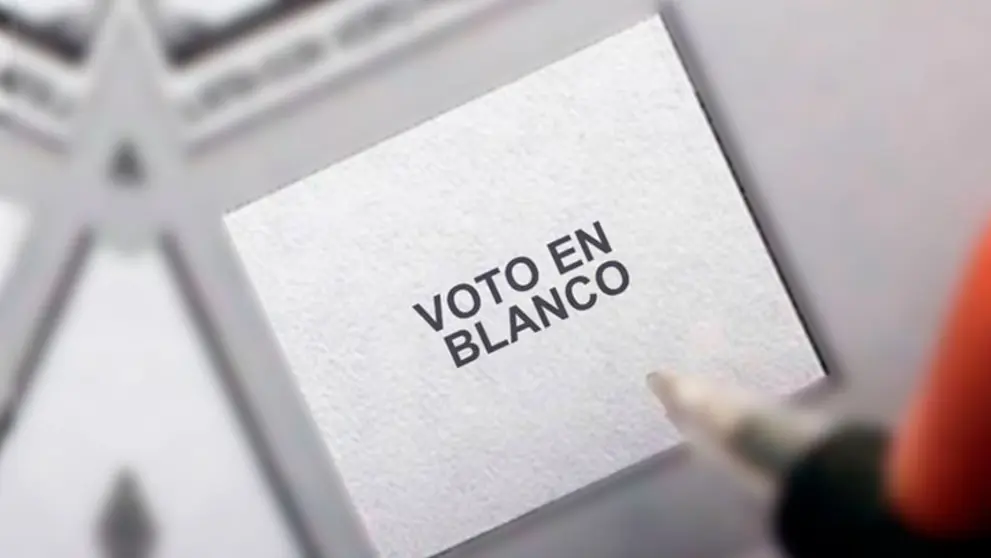 Imagen referencial del voto en blanco Foto: RRSS