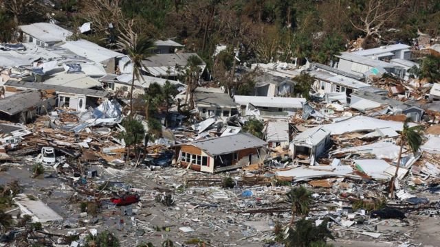 Florida después del huracán Ian. (Foto. BBC).
