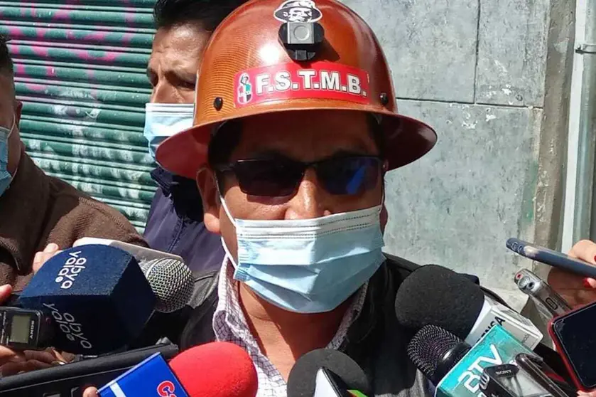 Gonzalo Quispe, secretario de la Federaci&oacute;n Sindical de Trabajadores Mineros de Bolivia. (Foto: &Eacute;xito Noticias).