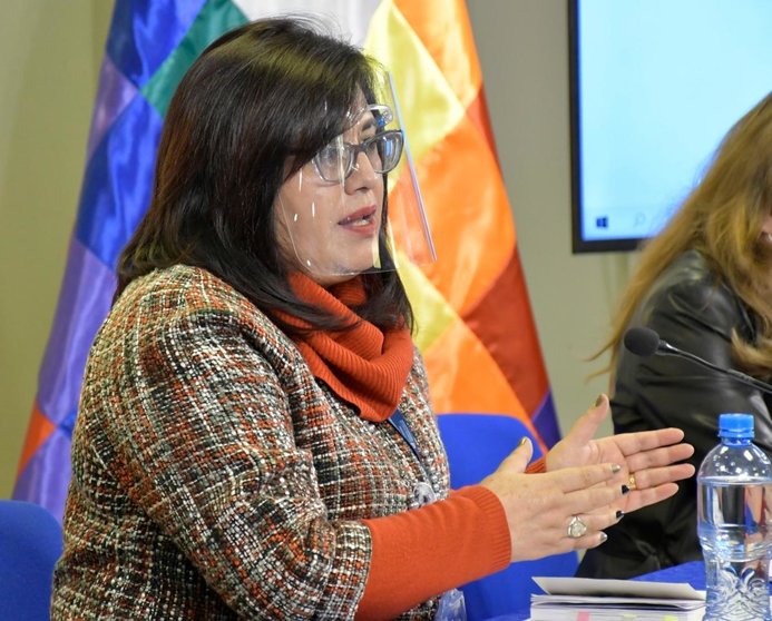 Ivette Espinoza, viceministra de pensiones y servicios financieros. (Foto: Erbol).
