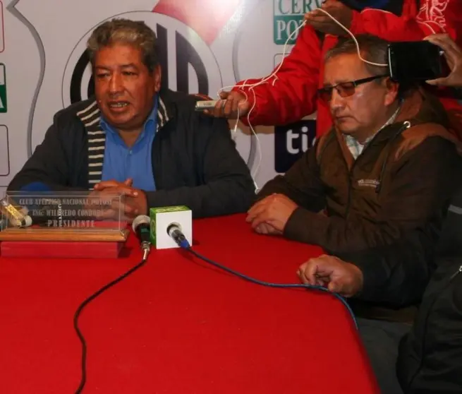 Wilfredo Condori, presidente de Nacional Potos&iacute;. (Foto: El Potos&iacute;).