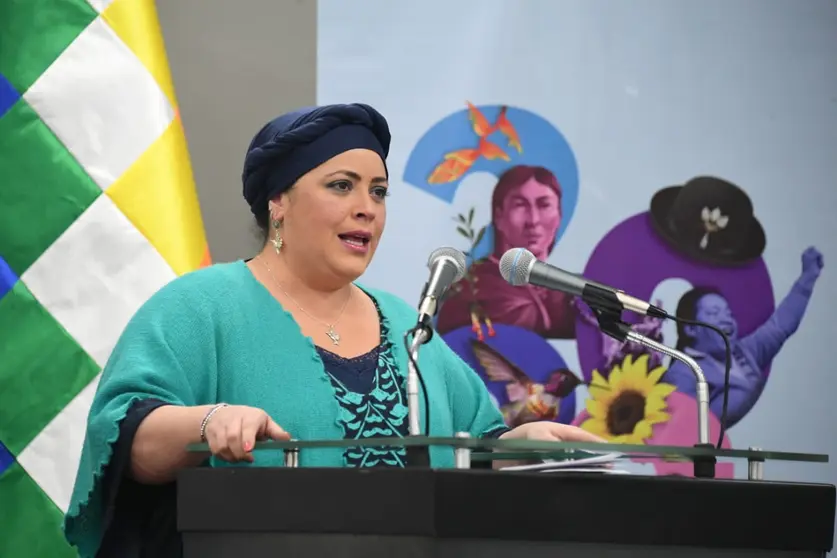 Mar&iacute;a Nela Prada, ministra de la presidencia. (Foto: ABI).
