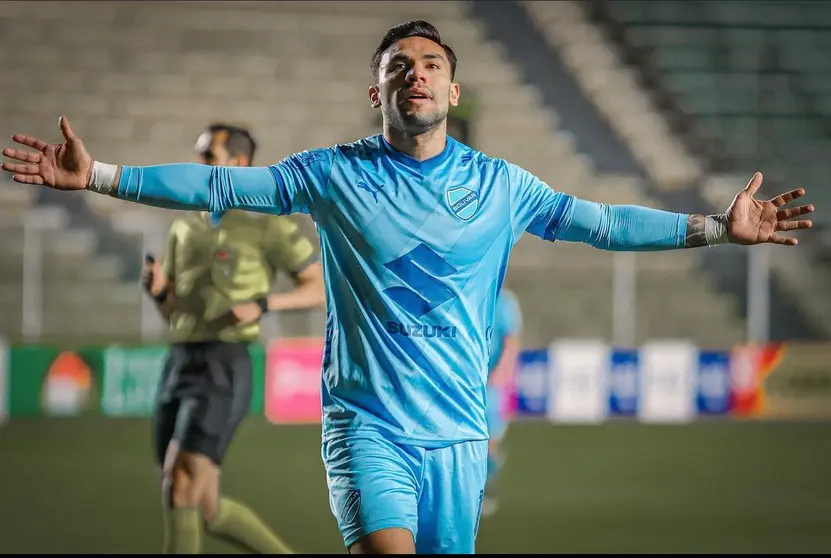Carmelo Algara&ntilde;az, delantero boliviano. (Foto: CA).