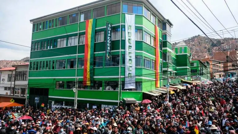 Movilizaci&oacute;n de Adepcoca. (Foto: P&aacute;gina Siete).