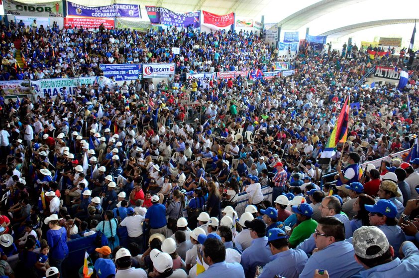 Congreso del MAS en Lauca Ñ. (Foto: La Razón).