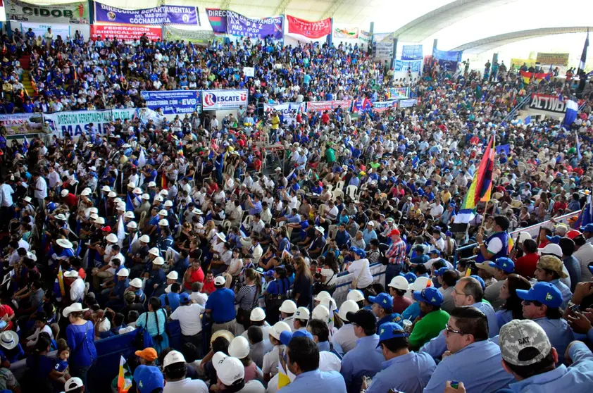Congreso del MAS en Lauca &Ntilde;. (Foto: La Raz&oacute;n).