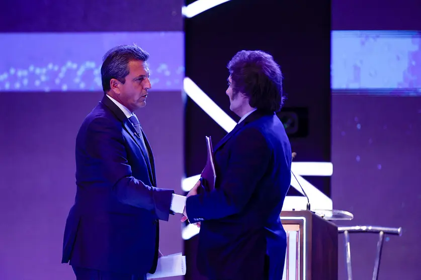 Sergio Massa y Javier Milei. (Foto: Jornada).
