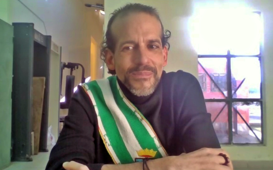 Luis Fernando Camacho en Chonchocoro. (Foto: La Raz&oacute;n).