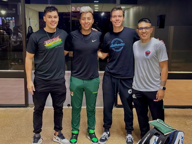 El equipo de raquet boliviano. (Foto: RR. SS.).