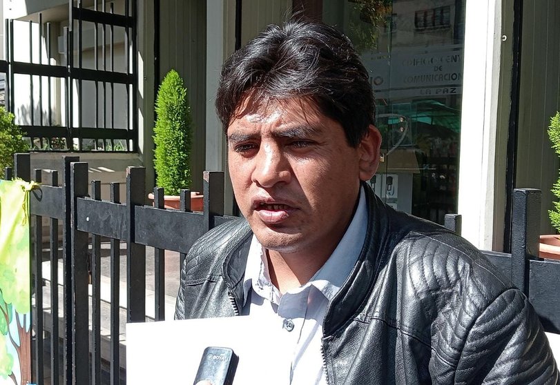 Toño Siñani, ejecutivo de los gremiales El Alto. (Foto: Éxito Noticias).