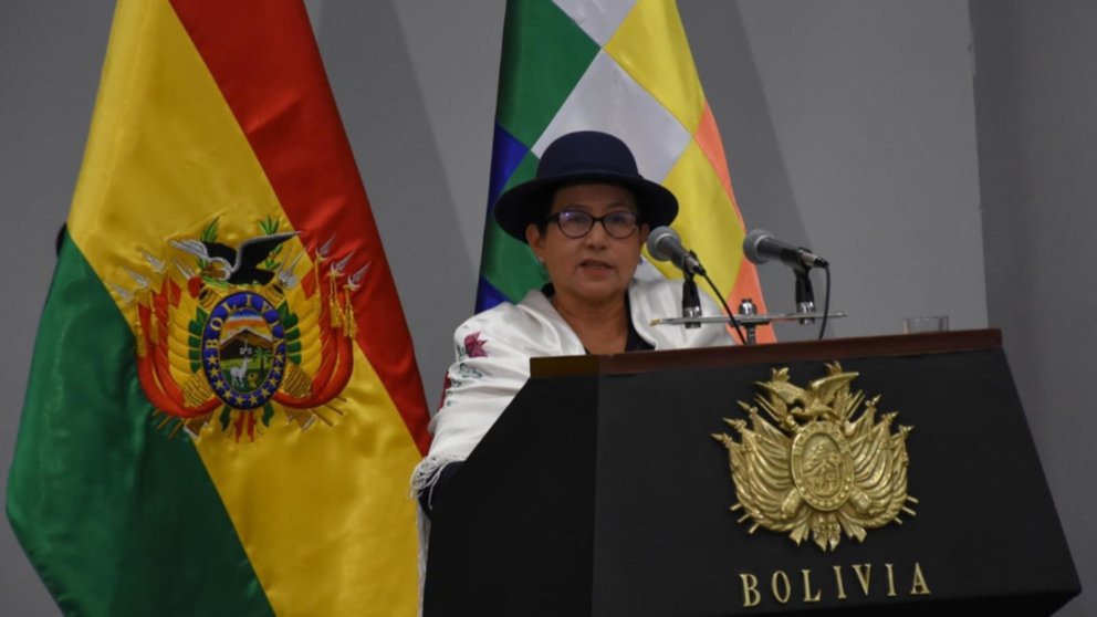 Celinda Sosa, canciller de Bolivia. (Foto: Red Uno).