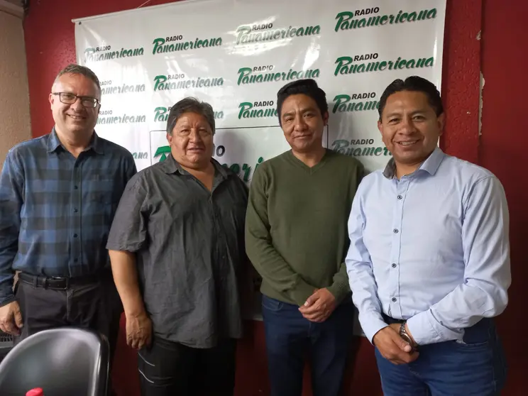 De izquierda a derecha: Carlos Alarc&oacute;n, Manuel Morales, Marcelo Arequipa y Jos&eacute; Luis Flores