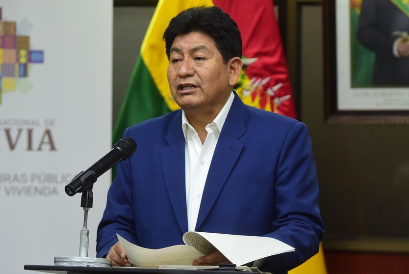 Edgar Montaño, ministro de Obras Públicas, Servicios y Vivienda de Bolivia. (Foto: La Razón).