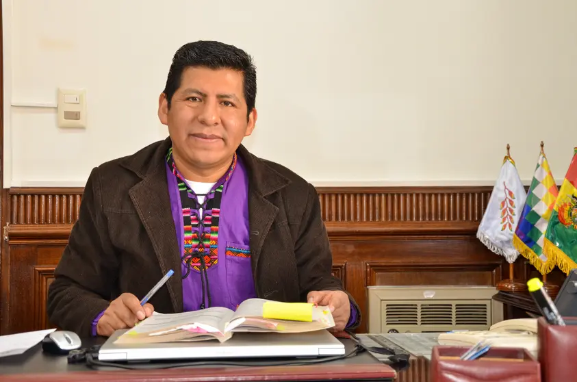 Tahuchi Tahuchi Quispe, vocal. (Foto: Br&uacute;jula Digital).