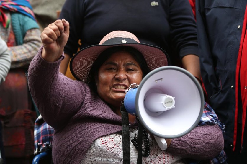 Personas con discapacidad protestan. (Foto: Que Pasa Media).