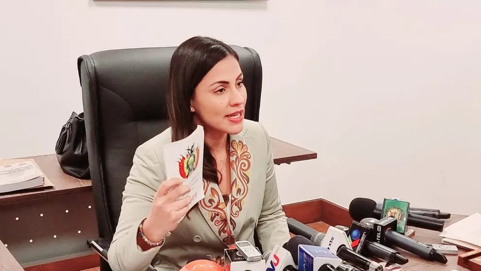 Mar&iacute;a Ren&eacute; &Aacute;lvarez, diputada de Creemos. (Foto: Erbol).