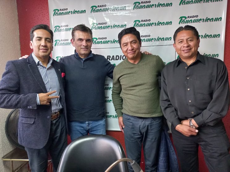 De izquierda a derecha: William Bascopé, Rodrigo Paz, Marcelo Arequipa y José Luis Flores.