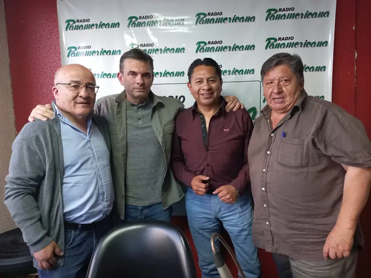De izquierda a derecha: Hugo Moldiz, Rodrigo Paz, Jos&eacute; Luis Flores y Manuel Morales.