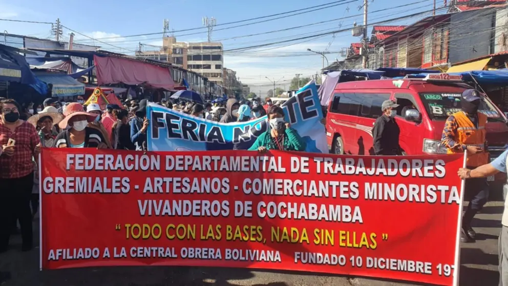 Gremiales cochabambinos. (Foto: Red Uno).