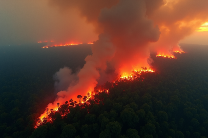 Incendio en Amazon&iacute;a Foto: Panamericana