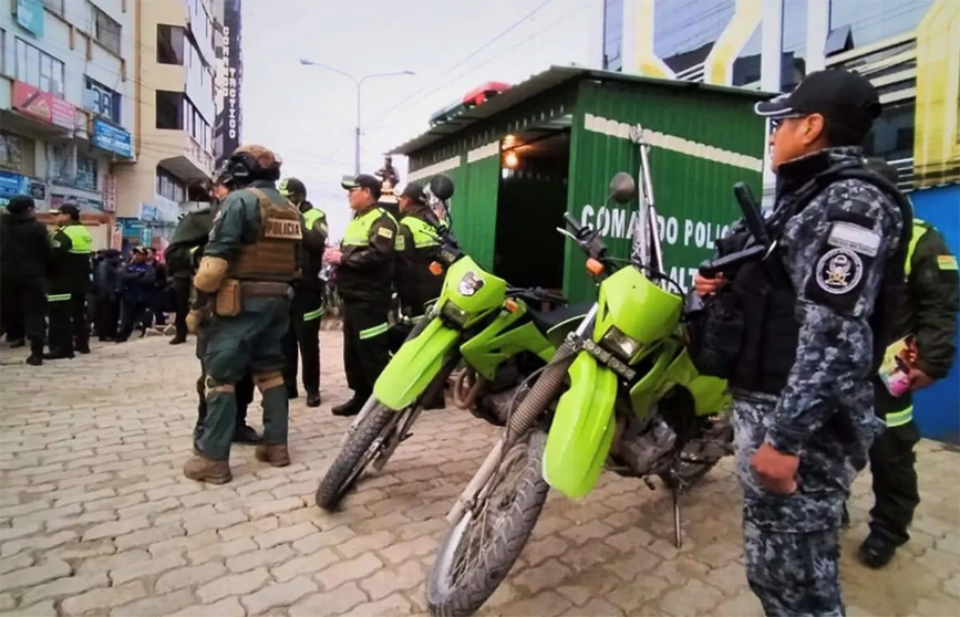 Caseta policial de la ceja en El  Alto. (Foto. TIB).