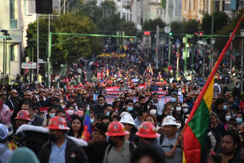 Movilizaciones en La Paz. (Foto: ABI).