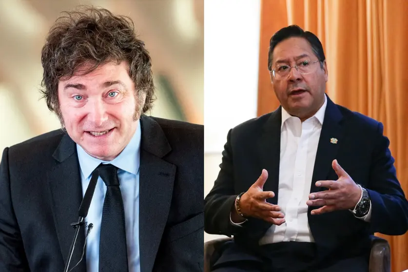 Javier Milei y Luis Arce. (Foto. La Gaceta)