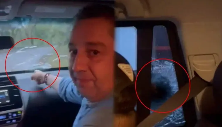 Atentado contra Julio C&eacute;sar Triana. (Foto. Emisora Atl&aacute;ntico).