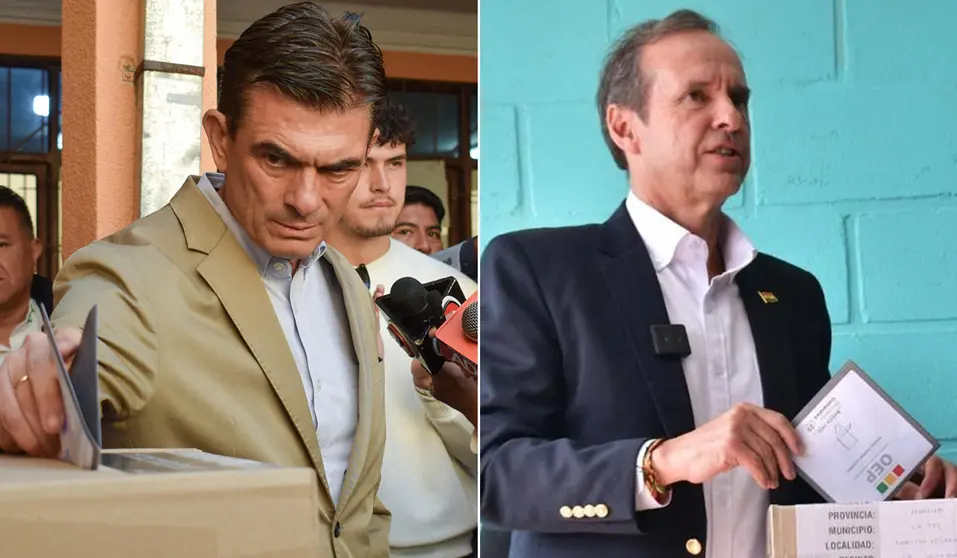Rodrigo Paz y Tuto Quiroga. (Foto. El D&iacute;a).