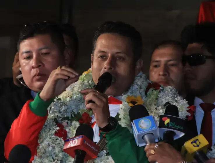 Edman Lara, candidato vicepresidencial. (Foto. La Voz Tarija).