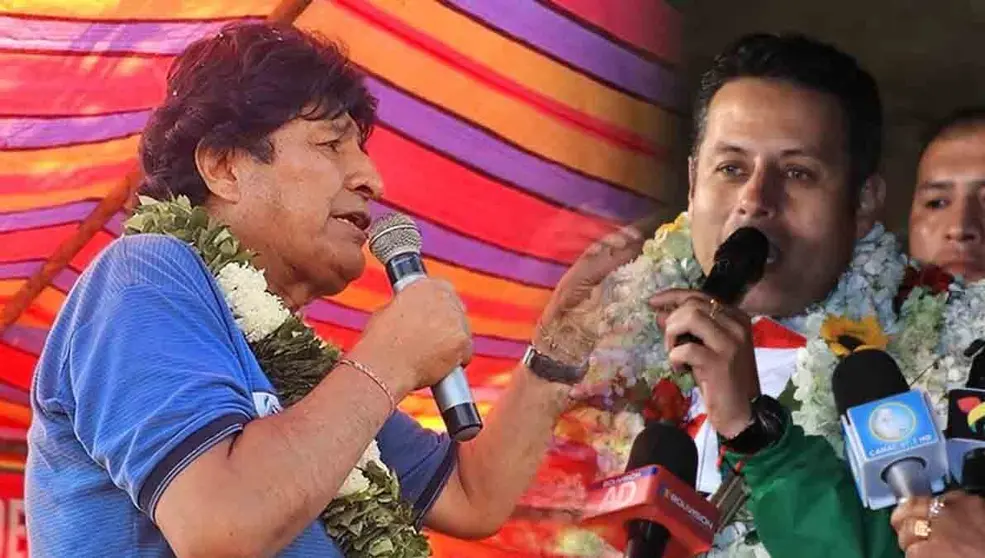 Evo Morales y Edman Lara. (Foto. Enfoque).