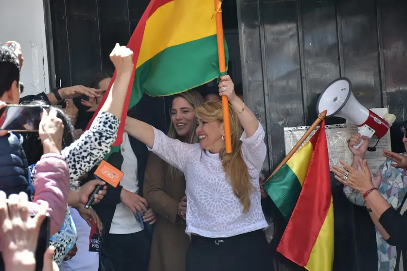 Jeanine A&ntilde;ez, expresidente de Bolivia. (Foto. El Deber).