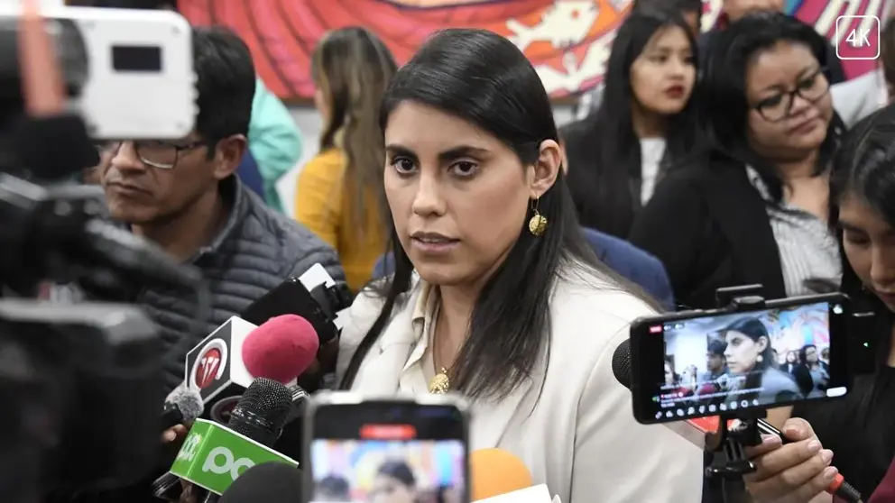 Andrea Barrientos, exsenadora, ahora viceministra de autonom&iacute;as. (Foto: Fm Bol).