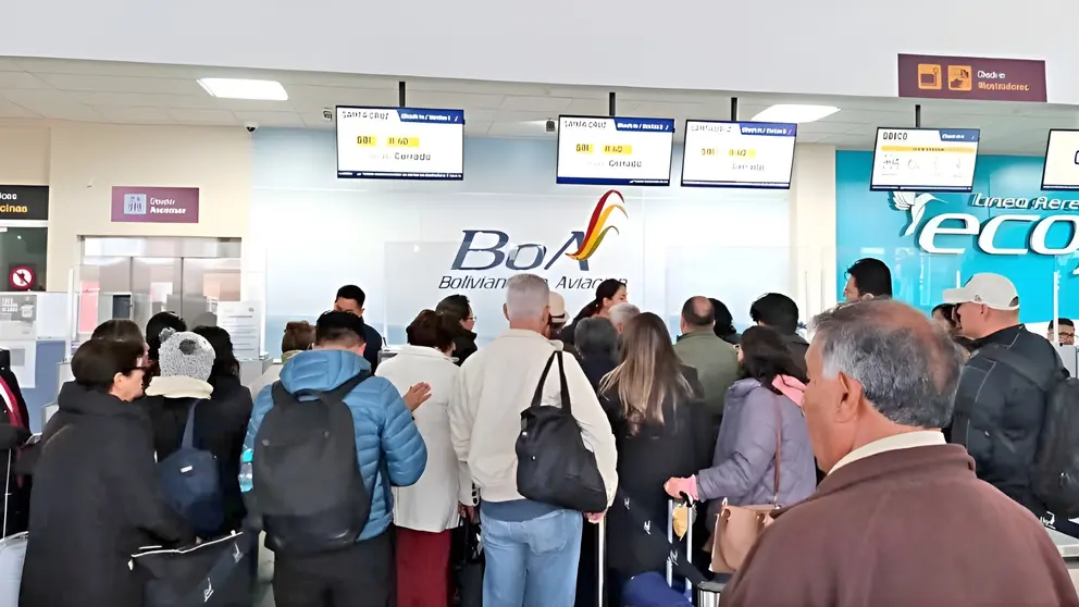 Pasajeros de BoA. Foto: Correo Del Sur