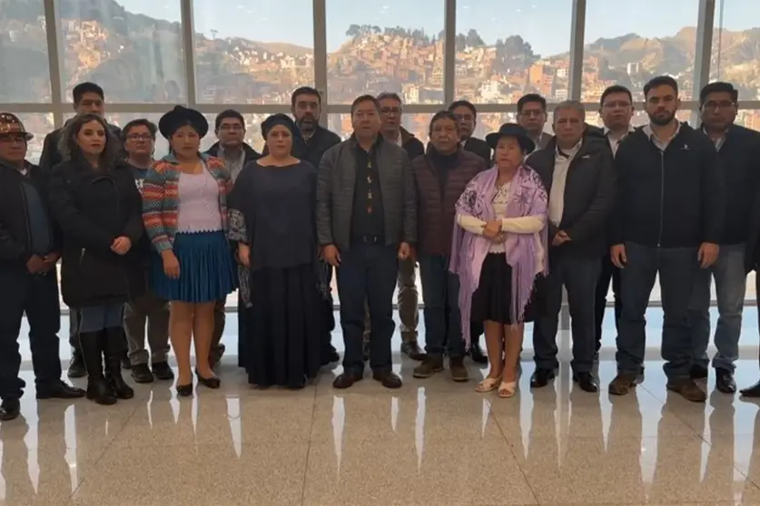 Luis Arce y su gabinete. (Foto: ABI)