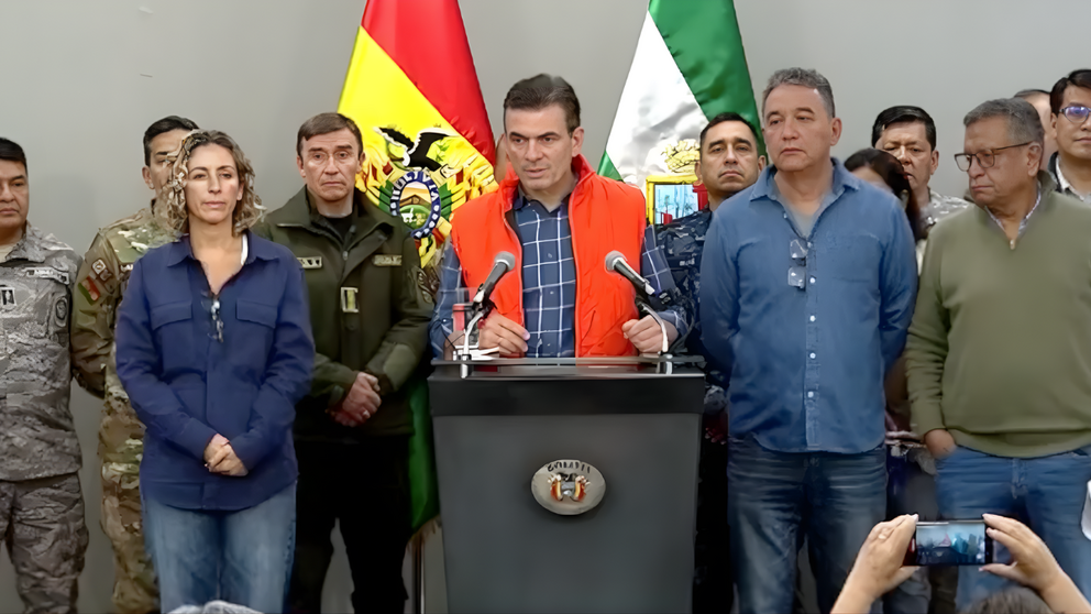 Presidente Rodrigo Paz, en conferencia de prensa. Foto: RRSS
