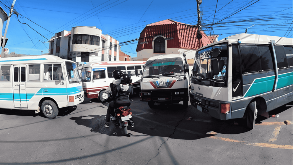 Transporte urbano en Sucre. Foto: Correo del Sur