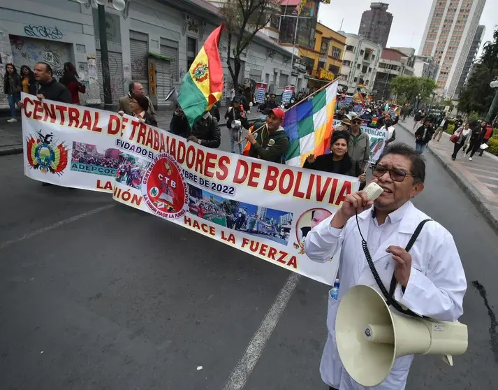 Central de Trabajadores de Bolivia (CTB). (Foto. Los Tiempos).