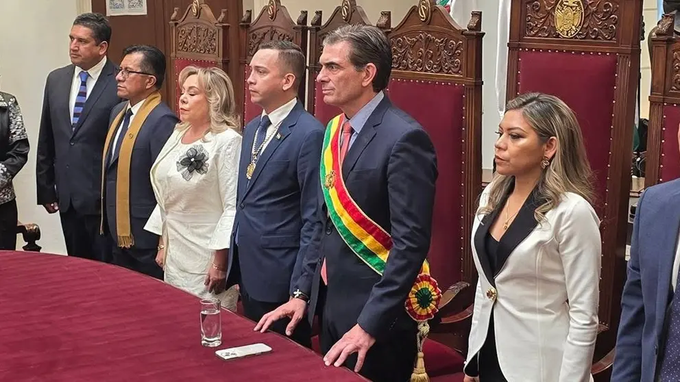 Presidente Rodrigo Paz.  Inauguraci&oacute;n del a&ntilde;o judicial.