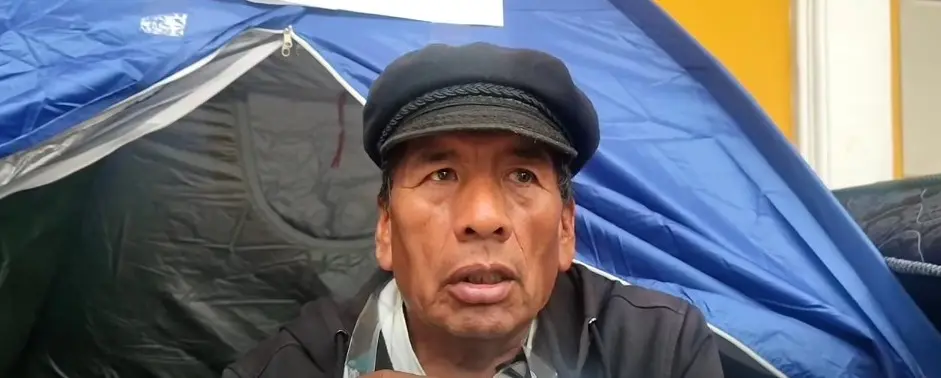 Carlos Cu&eacute;llar, dirigente gremial de Cochabamba. (Foto. RR. SS.).