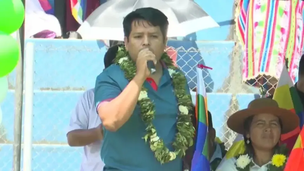Dieter Mendoza, dirigente del tr&oacute;pico de Cochabamba.