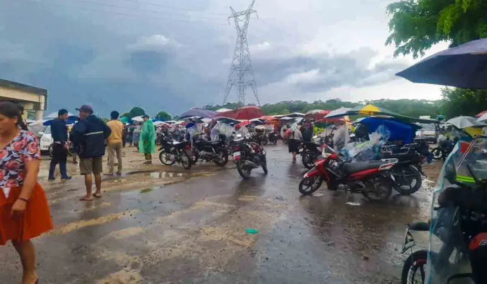 Bloqueo de transporte en el Tr&oacute;pico de Cochabamba.