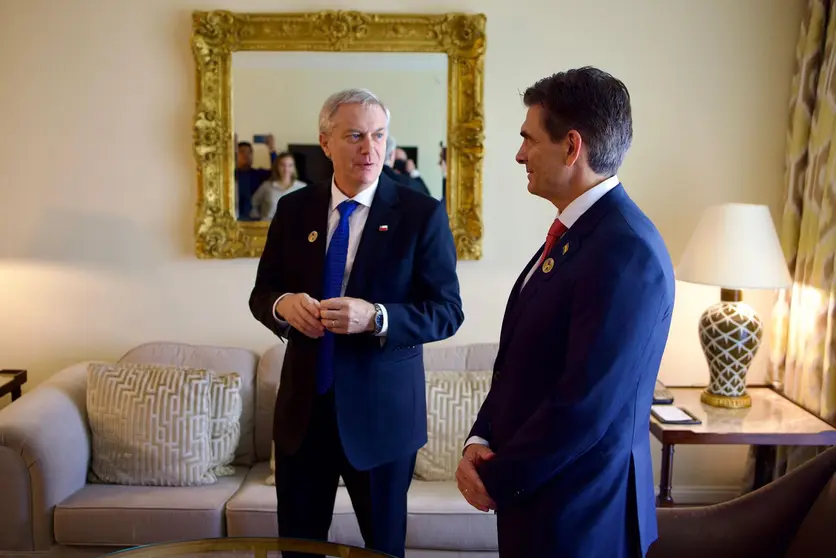 Presidente Rodrigo Paz y presidente electo de Chile, Jos&eacute; Antonio Kast (Foto: Ministerio de la Presidencia)