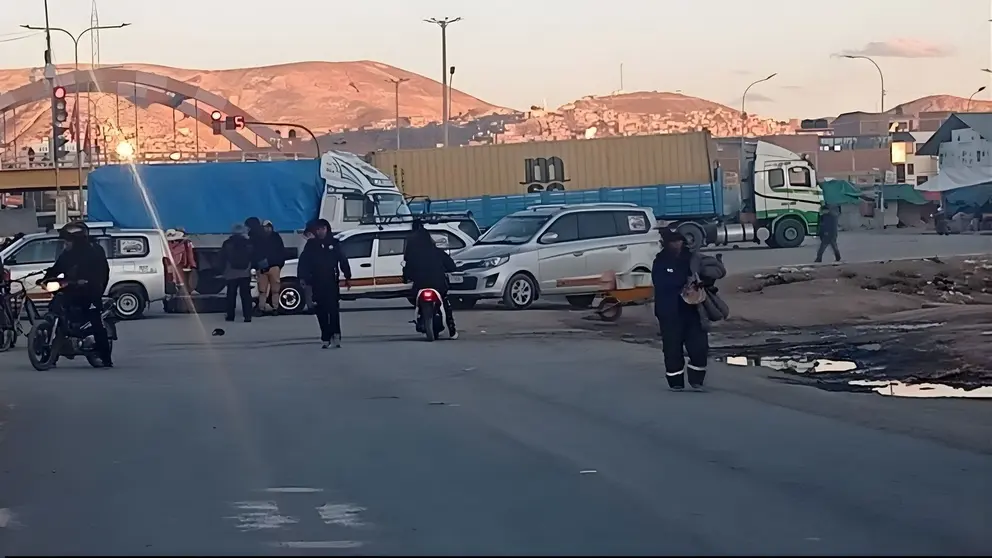 Bloqueos en Oruro (Foto: RRSS)