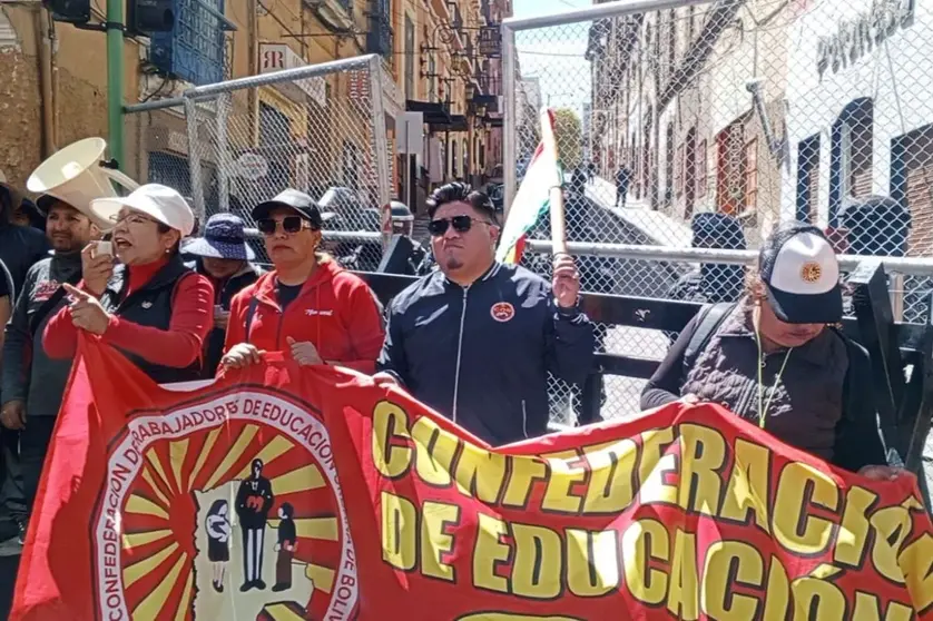 Magisterio en protesta.