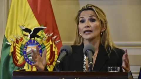 Jeanine A&ntilde;ez, expresidente de Bolivia. (Foto.  Opini&oacute;n).